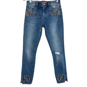 Lucky Brand Embroidered Ava Skinny Jeans 00/24